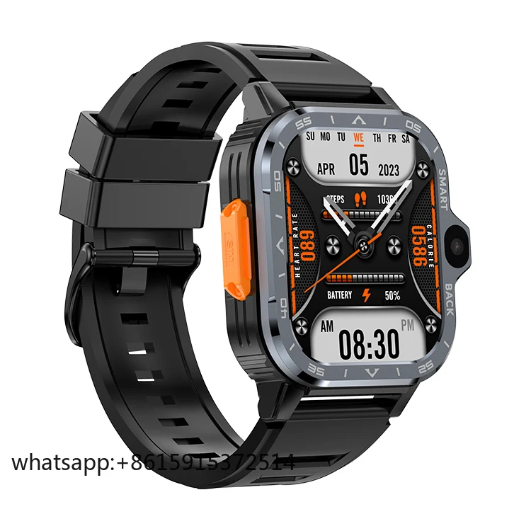 TLCRETE K7 PGD 4G Smartwatch 2.03 بوصة HD شاشة مع BT Call WIFI GPS كاميرا مزدوجة أندرويد بطاقة SIM الرياضة ساعة ذكية للرجال ث