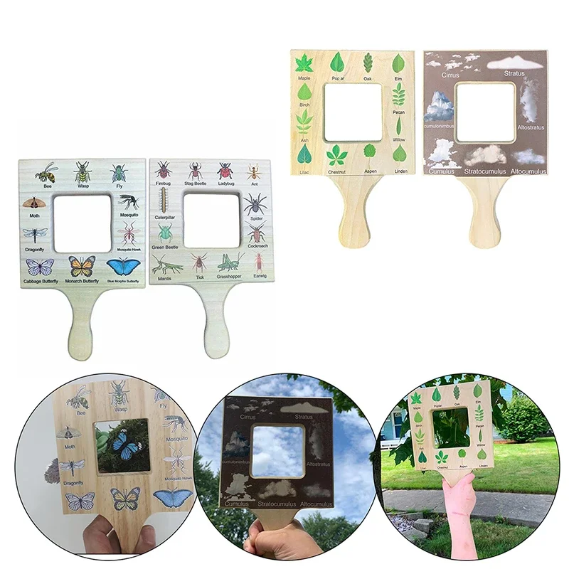 1pc Leaf Finder Identify Guide Finder Cloud Viewer Cloud Identification Nature Guide Frame Homeschooling Supplies