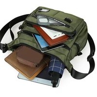 Sac bandoulière pour homme avec poches multicouches, sangle réglable, sac à bandoulière professionnel 4