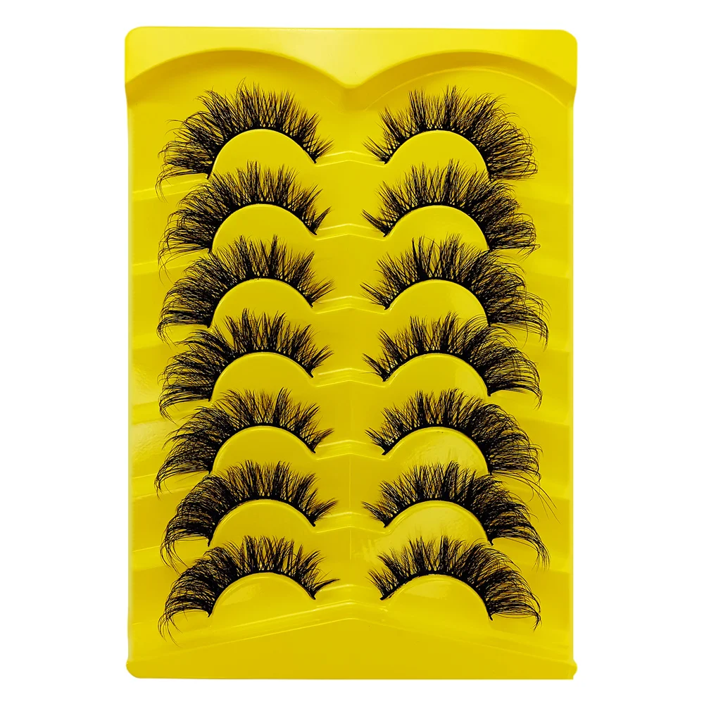 Hypoallergenic DD Curl Volume False Eyelashes Set - 10 Pairs, Full 3D Dramatic Thick Lash Strips