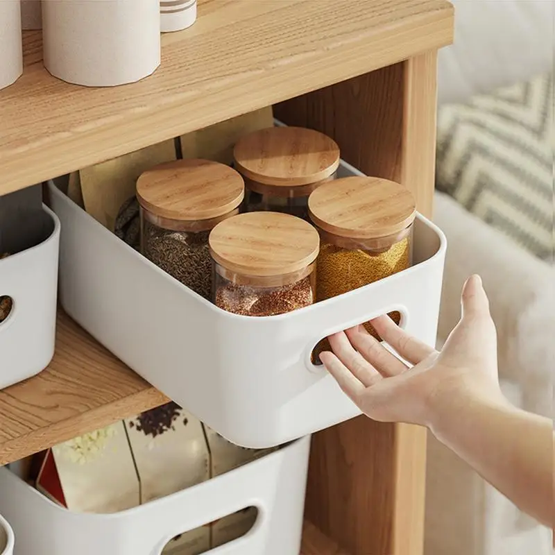 Multifunctional Desktop Storage Box Cosmetic Sundries Plastic Storage Organization Box Shelf Storage Bins for bathroom home