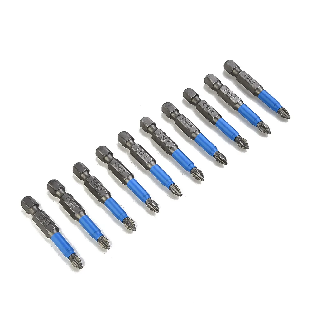 

High Performance Magnetic and Slip Resistant Screwdriver Bit Set PH1 PH2 PH3 PZ1 PZ2 PZ3 10pcs Efficient and Convenient