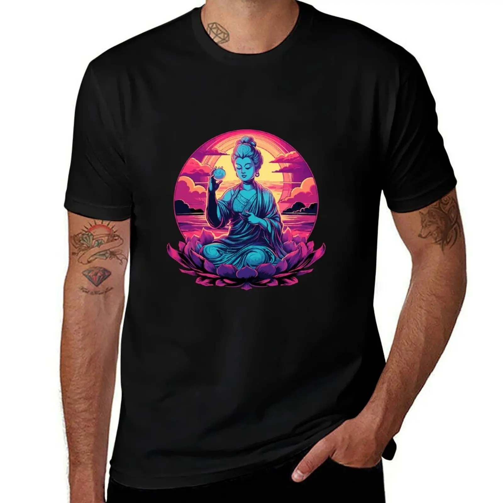 T-shirt Quan Yin - Déesse de la compassion, haut à manches courtes pour un usage quotidien décontracté