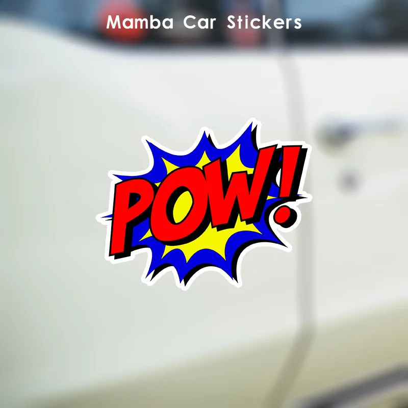 

1PC "Comic-Style 'POW!' Speech Bubble" Sticker - Self-Adhesive Waterproof Vinyl for Car & Laptop