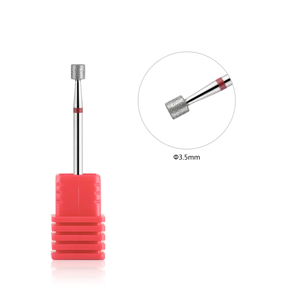 1PC Diamond Nail Drill Bit Nail Cuticle Bit Electric Nail Drill Accessory for Manicure Round Rotary Bur Nail Salon Milling Bit