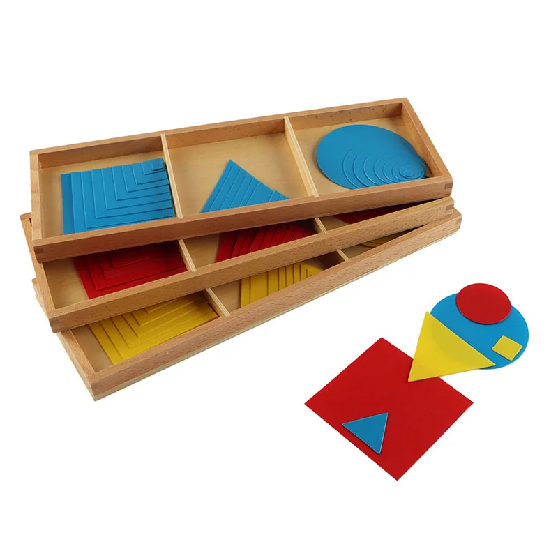 

Montessori PVC Circles Triangles and Squares Baby Toys Puzzle Busy Board Games Learning Educational Training Toys for Children