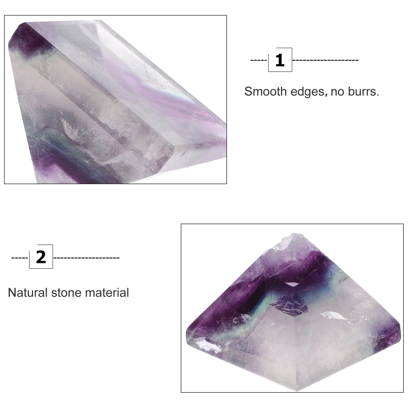 

Decorative Pyramid Decor Premium Material Bright Color Design for Home Office Desktop Natural Pyramid Blessing Health Safety