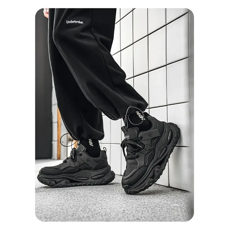 

2025 New High Quality Soft-sole Breathable Fashion Trend Niche Versatile Thick Sole Height Increasing Casual Sports Men's Shoes