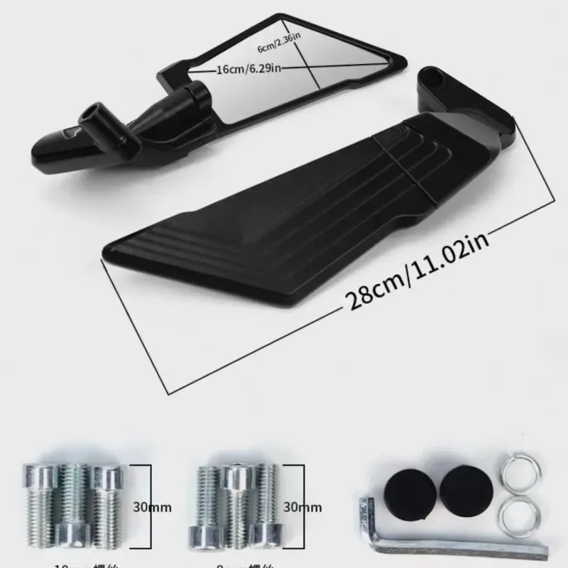 Motorcycle Mirrors Stealth Winglets Mirror Kits To Rotate Adjustable Mirrors For Triumph 675 Street Triple R/RX / DAYTONA 955i