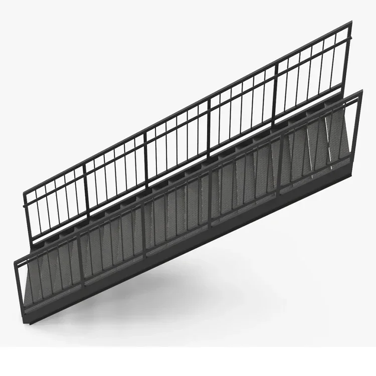 Outdoor metal fire escape staircase exterior prefab mild steel