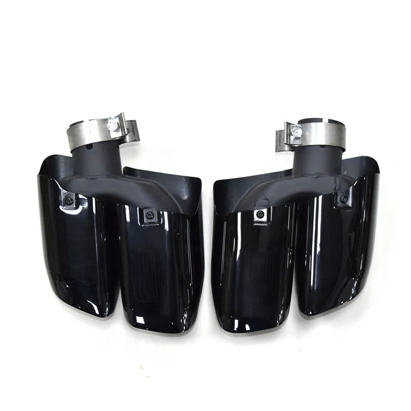 

SYPES1Pair95B Stainless Steel Exhaust Pipe For Macan Turbo 2014-2018 95BMufflers Tip Black R Exhaust Tip Square Tailpipe