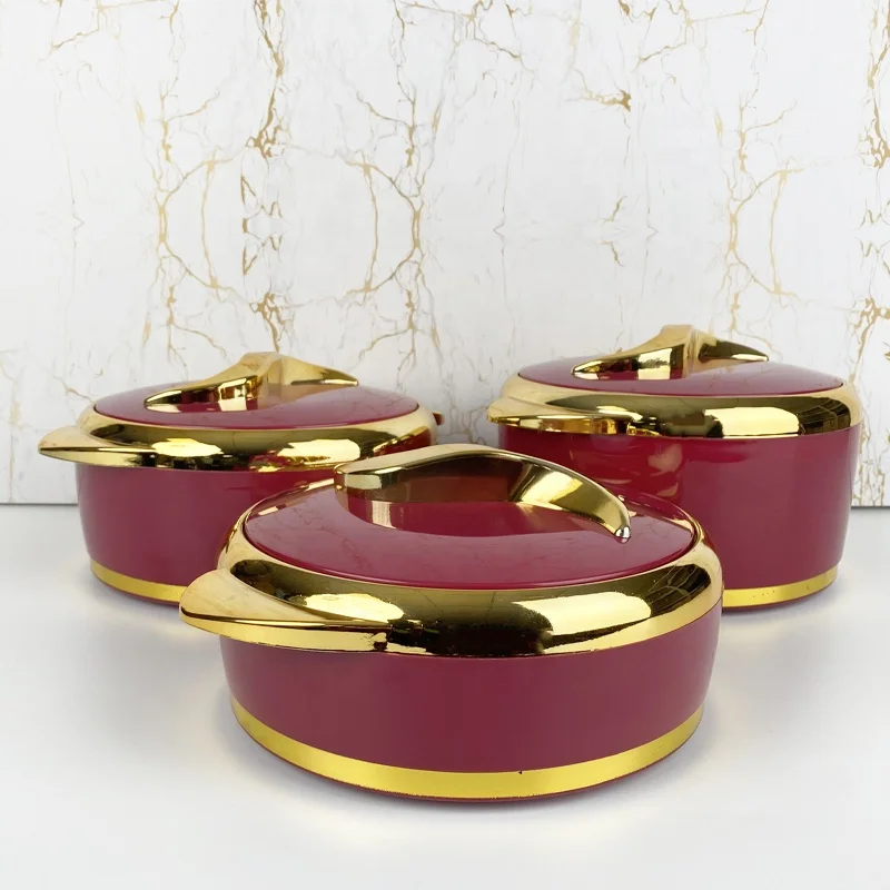 Sample Luxe 3 Stks/set Thuisgebruik Geïsoleerde Rvs Hot Pot Voedsel Warmers Braadpan Container