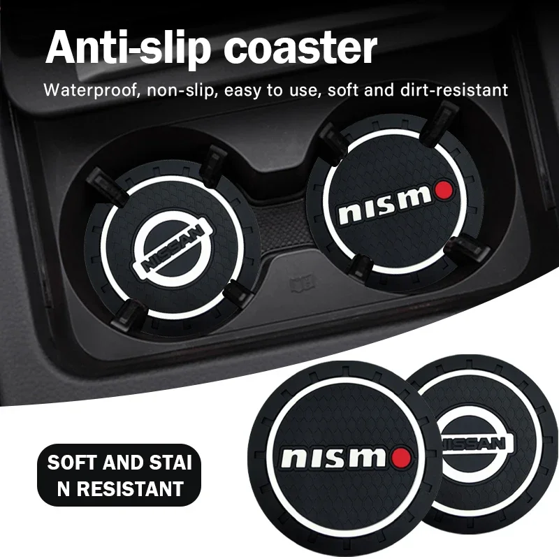 Auto Untersetzer Wasser Tasse Anti-Slip Silikon Pads Innen Zubehör Für Nismo Nissan sentra Serena maxima Versa Juke Micra rogue