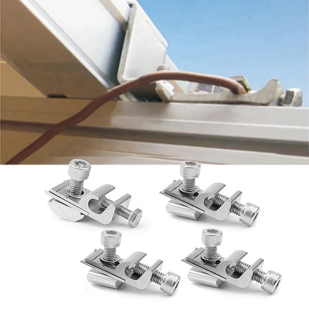 

Clamps Solar Panel Mounting Bracket 1/4Pcs Solar Mounting System Solar Panel Fasteners Accessories Effectively