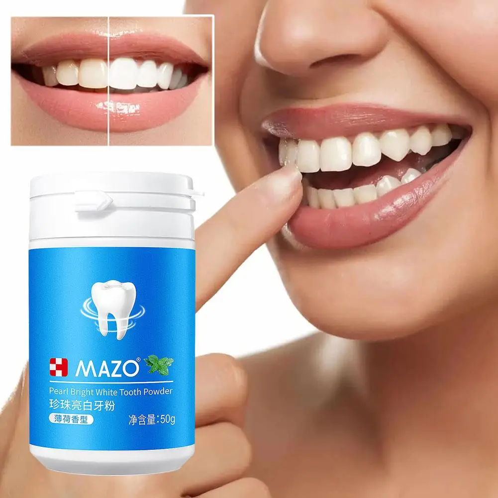 Pearl Bright Teeth Whitening Powder denti Brightening igiene cura macchia pulizia essenza dei denti orali rimuovere la placca del prodotto O9W2