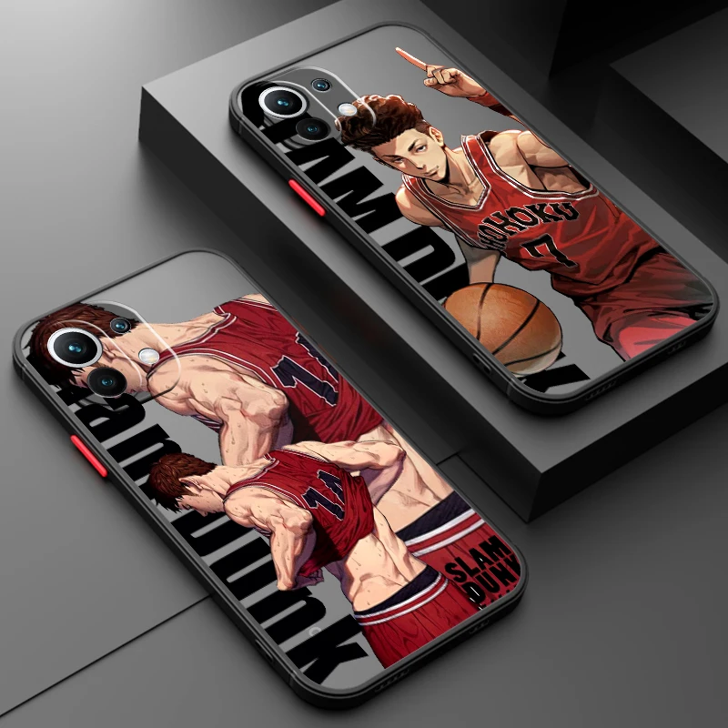 

Slam Dunk Popular Art Anime Frosted Translucent For Xiaomi Mi 13 12 12T 11T 11 11i 10T 10 9T Pro Lite Ultra 5G Cover Phone Case
