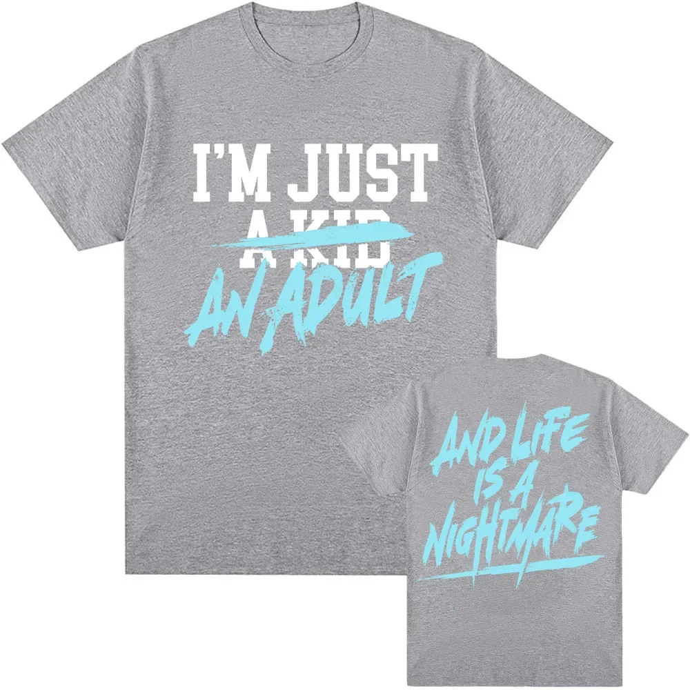 I'm Just A Kid T-shirt SIMPLE PLAN Design Graphic Tshirts Summer O-neck Short Sleeve Cotton Tees Unisex Streetwear Print Merch
