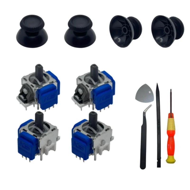 عصا التحكم الكهرومغناطيسية TMR + غطاء عصا التحكم لوحدة تحكم ألعاب PS5 عصا التحكم المقاومة المغناطيسية لنفق تناظري