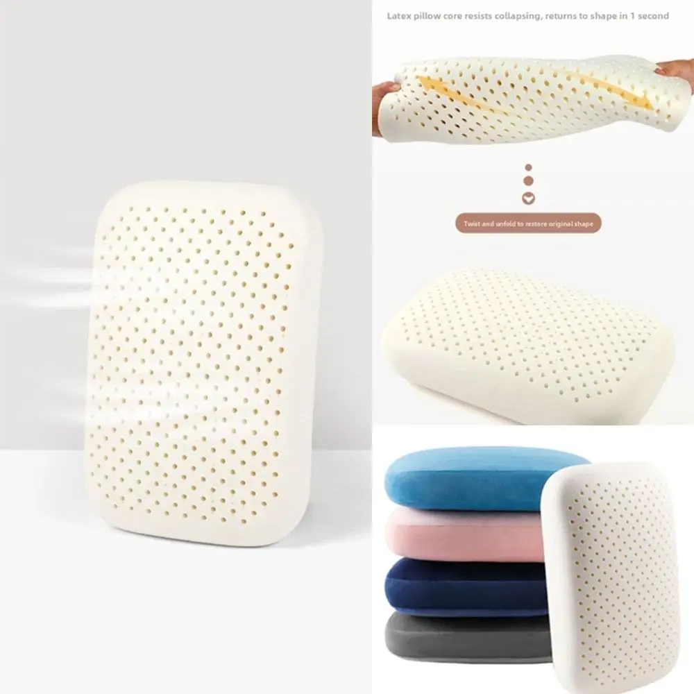 

Новая дышащая латексная подушка, съемная высокоэластичная подушка для сна, мягкая портативная дорожная подушка для шеи для защиты шейного отдела позвоночника