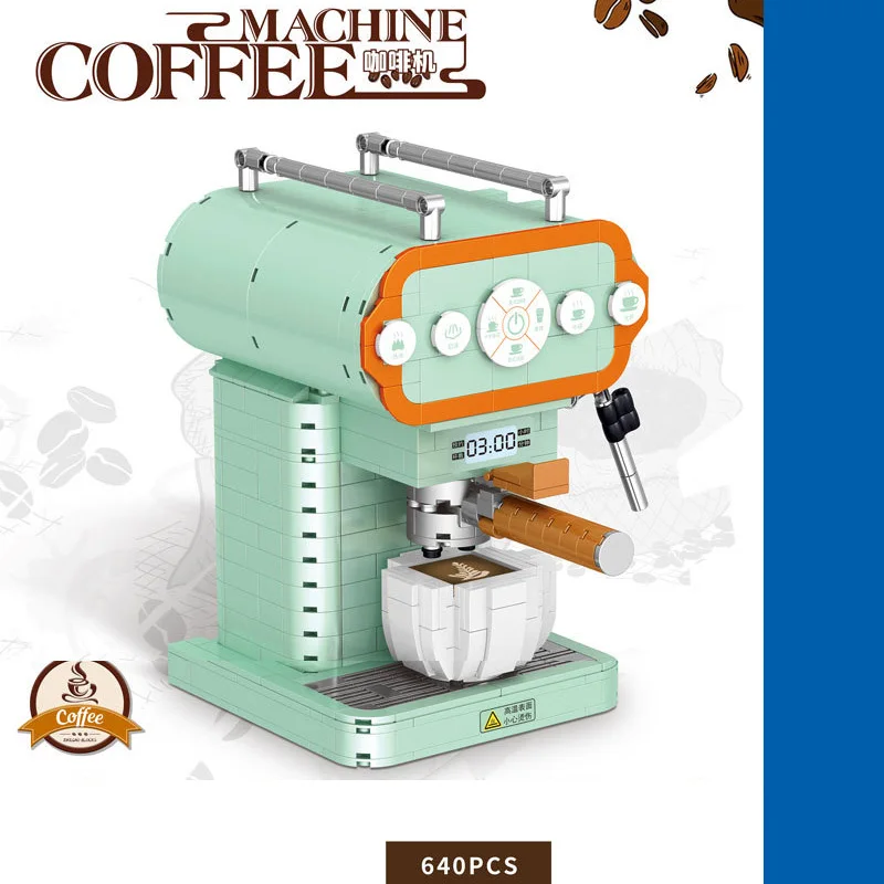 

City Creative Series Classic Modern Coffee Machine Collection Ornament Micro Building Blocks Bricks Christmas Toys