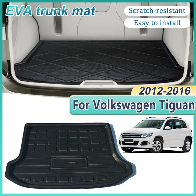 

For VW Volkswagen Tiguan 5N 2012~2016 2013 2014 2015 Car Rear Trunk Mat Cargo Liner Tray Waterproof Pad Cushion Auto Accessories