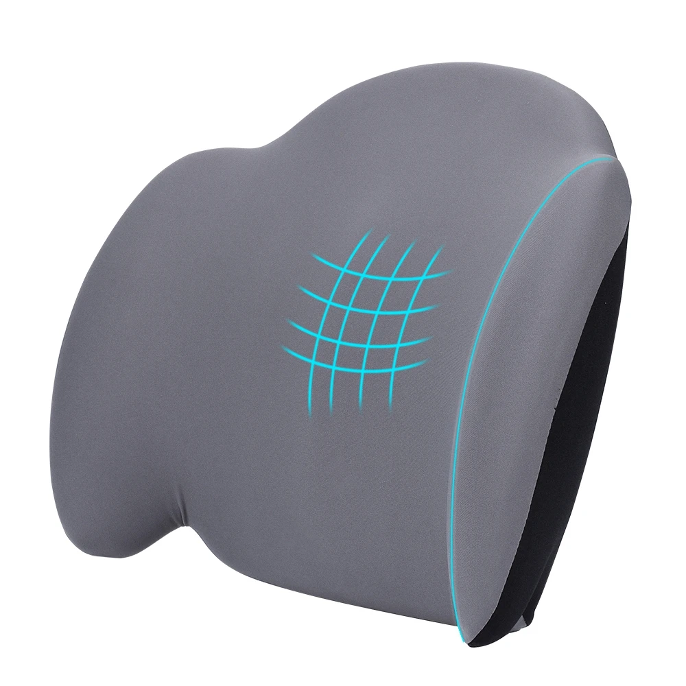 Car Seat Lumbar Lower Back Support Memory Foam Cushion for Improve Posture Ergonomic Design Pillow for Car Long Driving