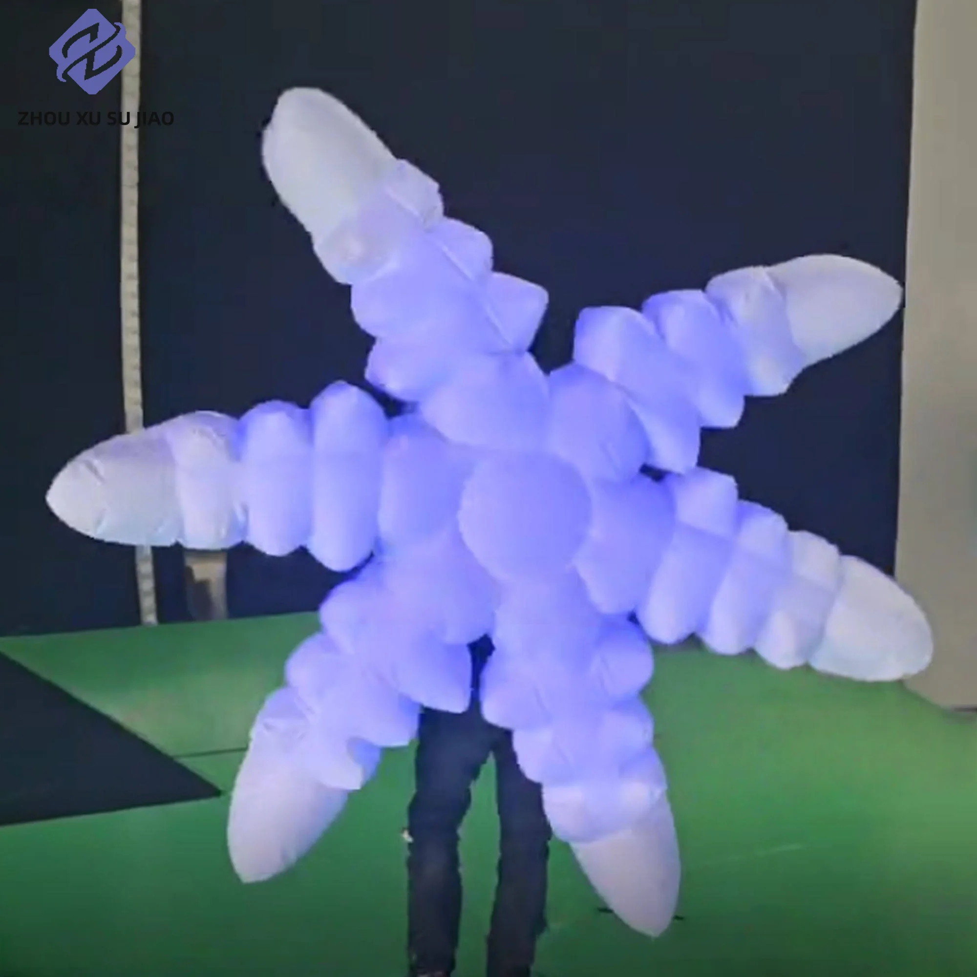 

External inflatable snowflake clothing, LED lightweight accessories for carnival party performances, and festival parades
