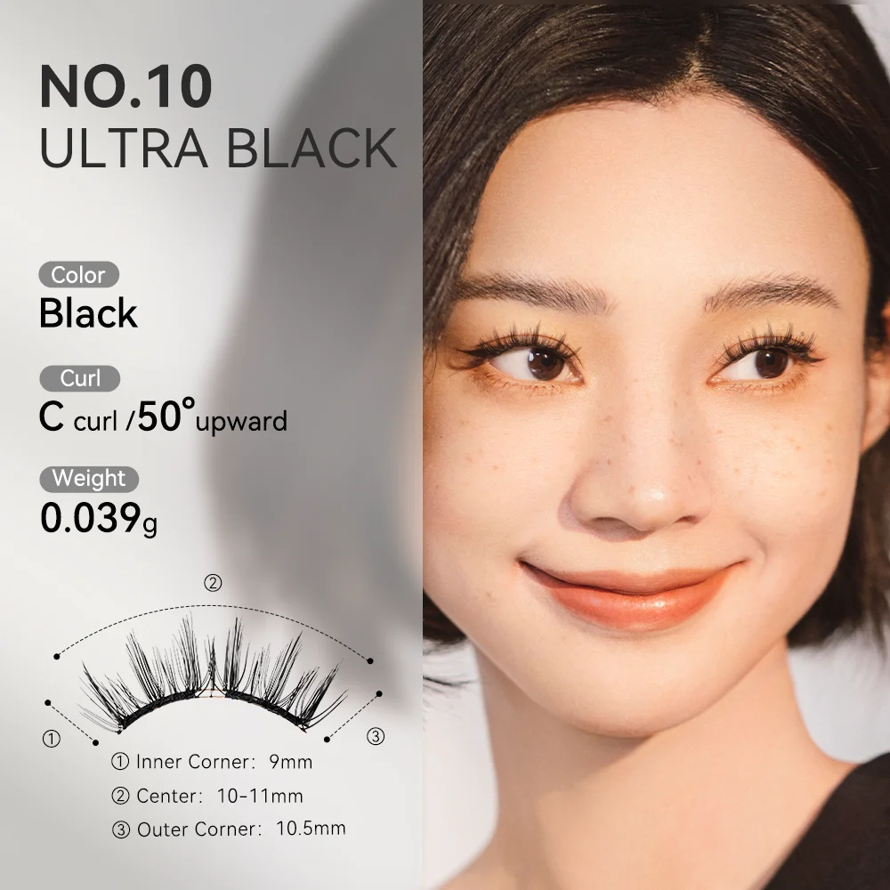 Wosado magnetische Wimpern Nr. 10 ultra schwarz profession elle Premium wieder verwendbare sichere Dupont 3d patentierte falsche Wimpern dicke intensive dev