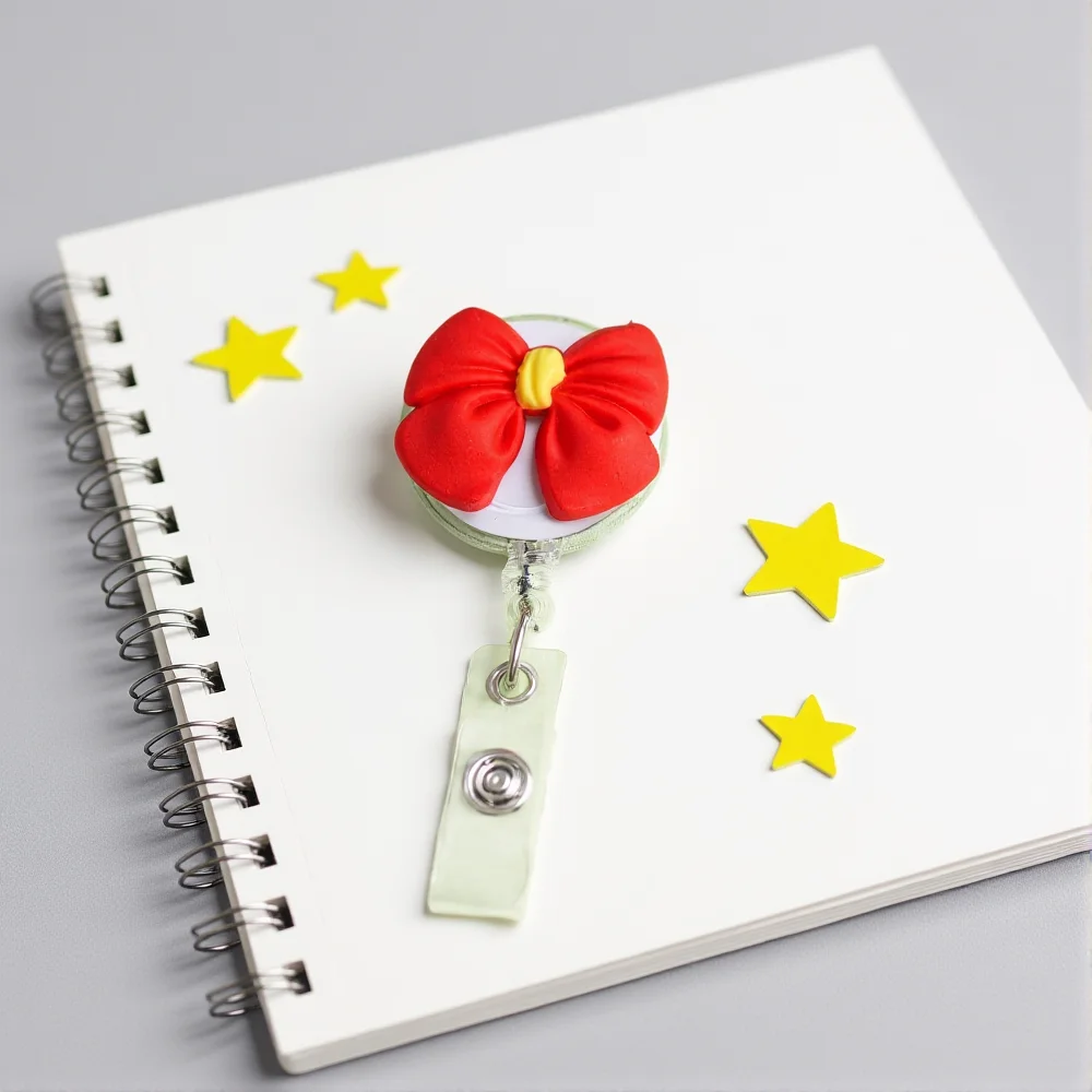 القوس زهرة ممرضة شارة بكرة اسم العلامة ثلاثية الأبعاد فلورا قابل للسحب شارة حامل بطاقة العمل بطاقة الهوية سهلة سحب مشبك استخدام المستشفى #1