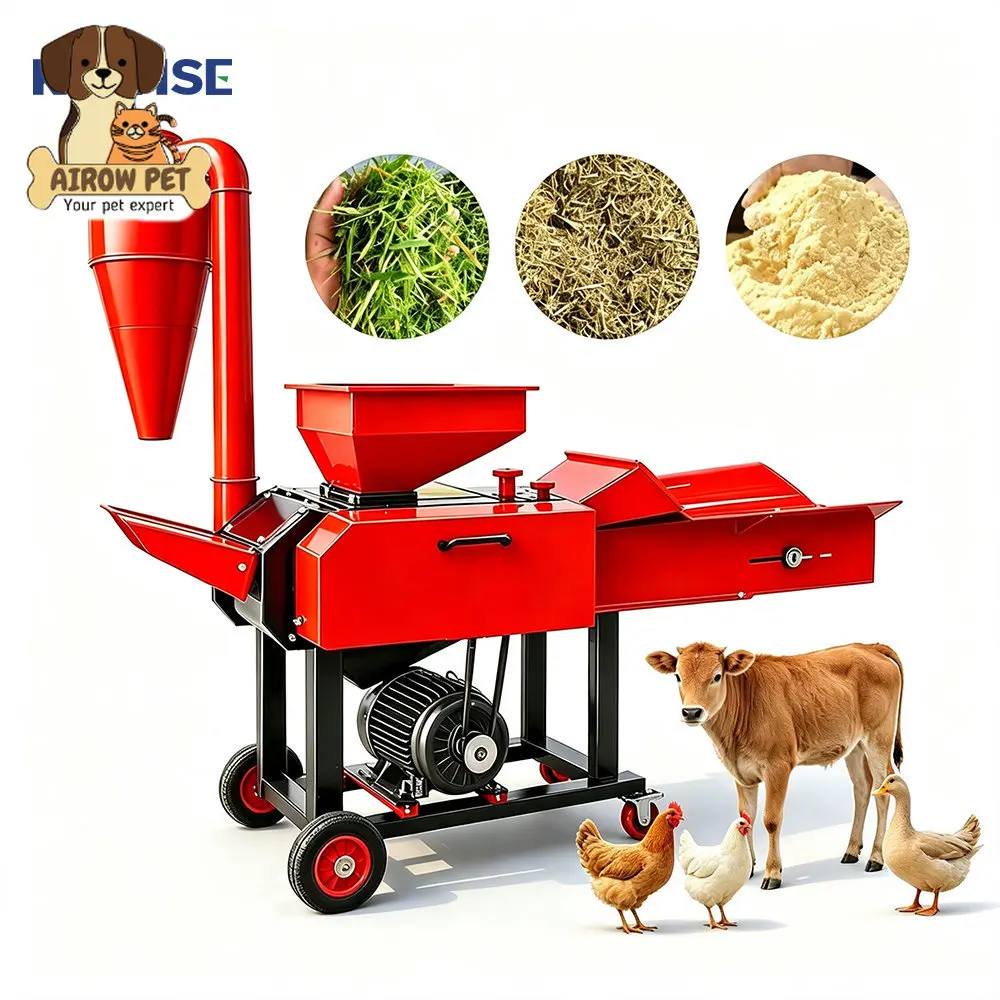 AIROW Multi Function Grass and Grain Crusher for Home Use Ideal for Cow and Sheep Feed Electric or Diesel Engine Available
