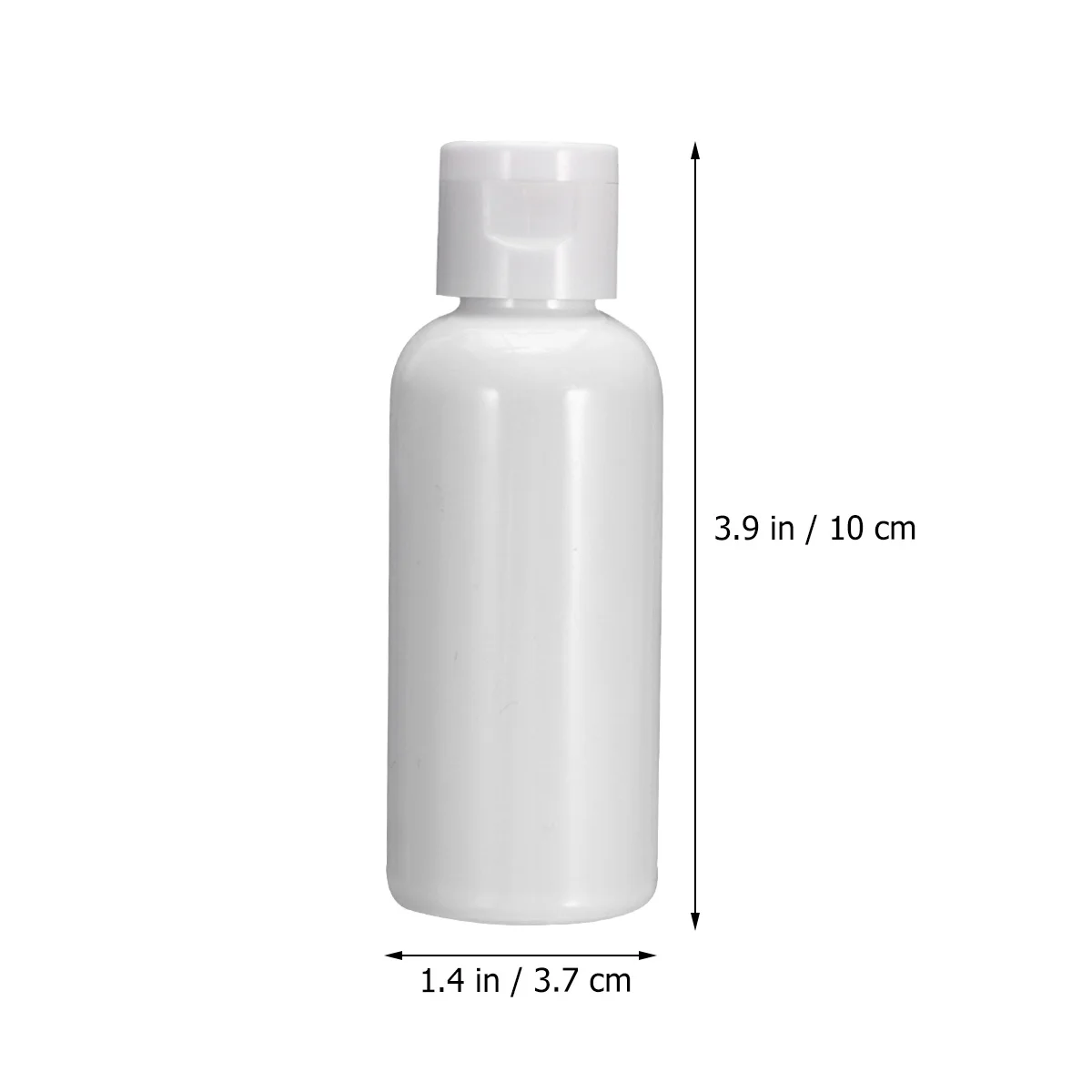 20 قطعة 60 مل زجاجات لوشن بلاستيكية أنيقة قابلة لإعادة الملء، تصميم مدمج للسفر والزيوت العطرية وجل الاستحمام باللون الأبيض