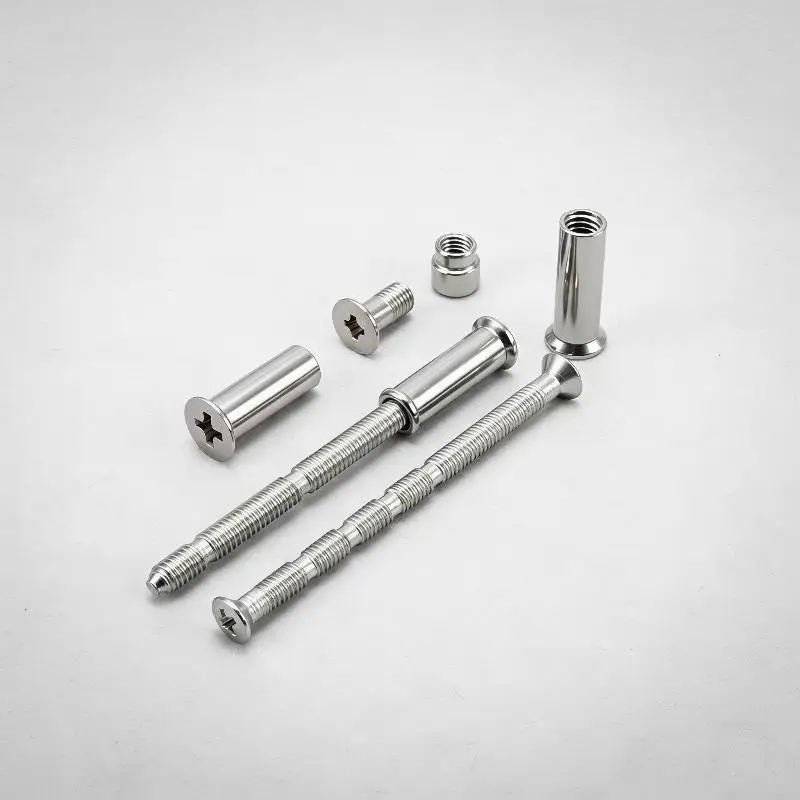 10/20/30pcs Per Pack 4mm Door Handle Screws Set Bolt Through Fixings For Roses Knobs Door Lock Escutcheons