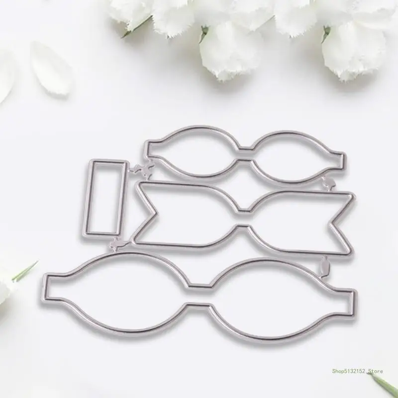 QX2E Bow-knot Metal Cutting Dies Stencil Embossing Tool DIY Paper Cards Album Decor