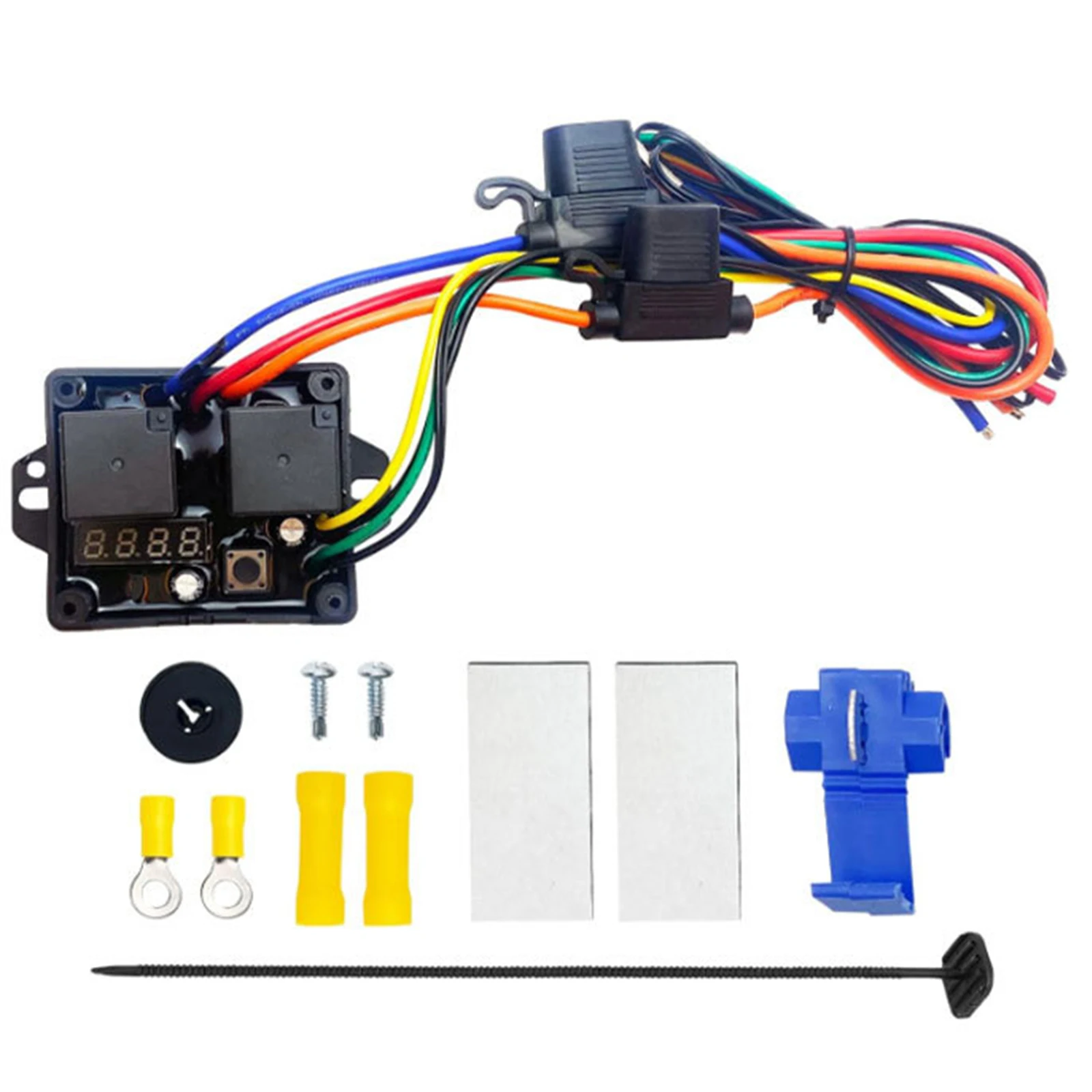 

12V/24V Digital Radiator Fan Controller Adjustable Digital Thermatic Fan Switch LED Display Fan Switch Kit Car Accessories