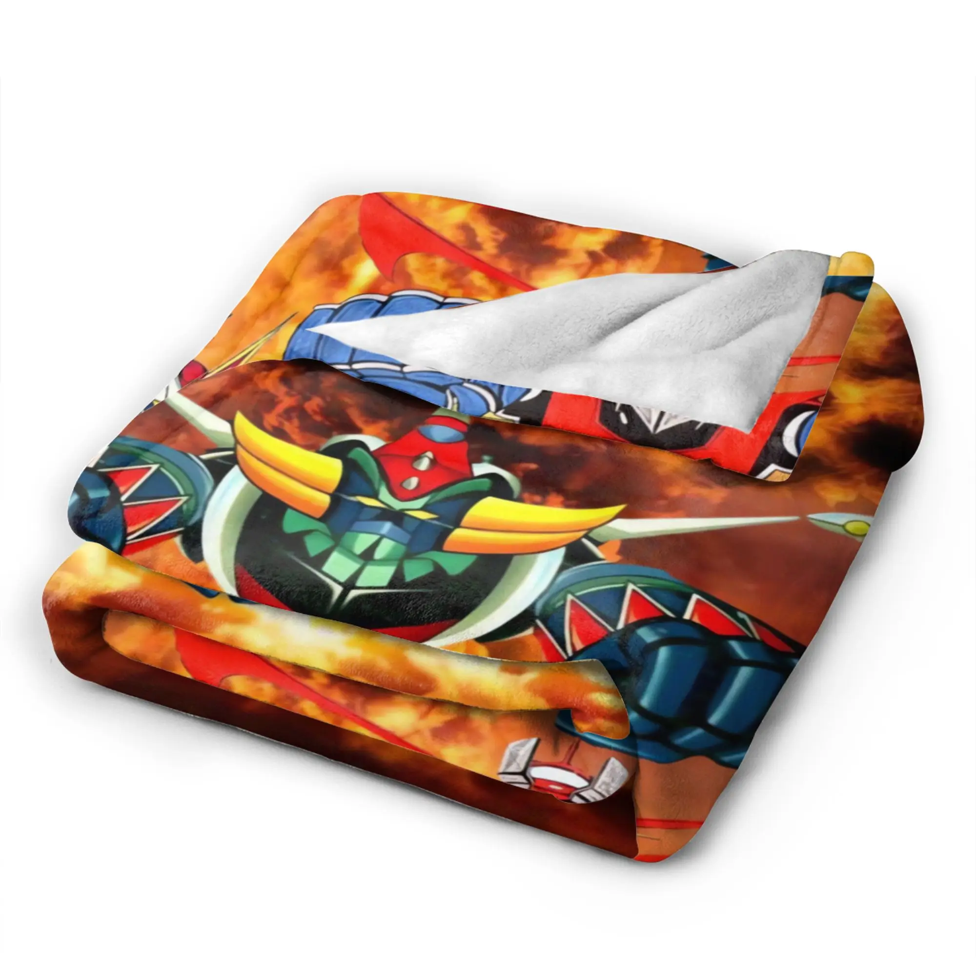 Ufo Robo Grendizer Goldorak Blanket Quality Super Soft  Throw Blanket Winter Students Couch Chair Sofa Bed Funny Bedspread