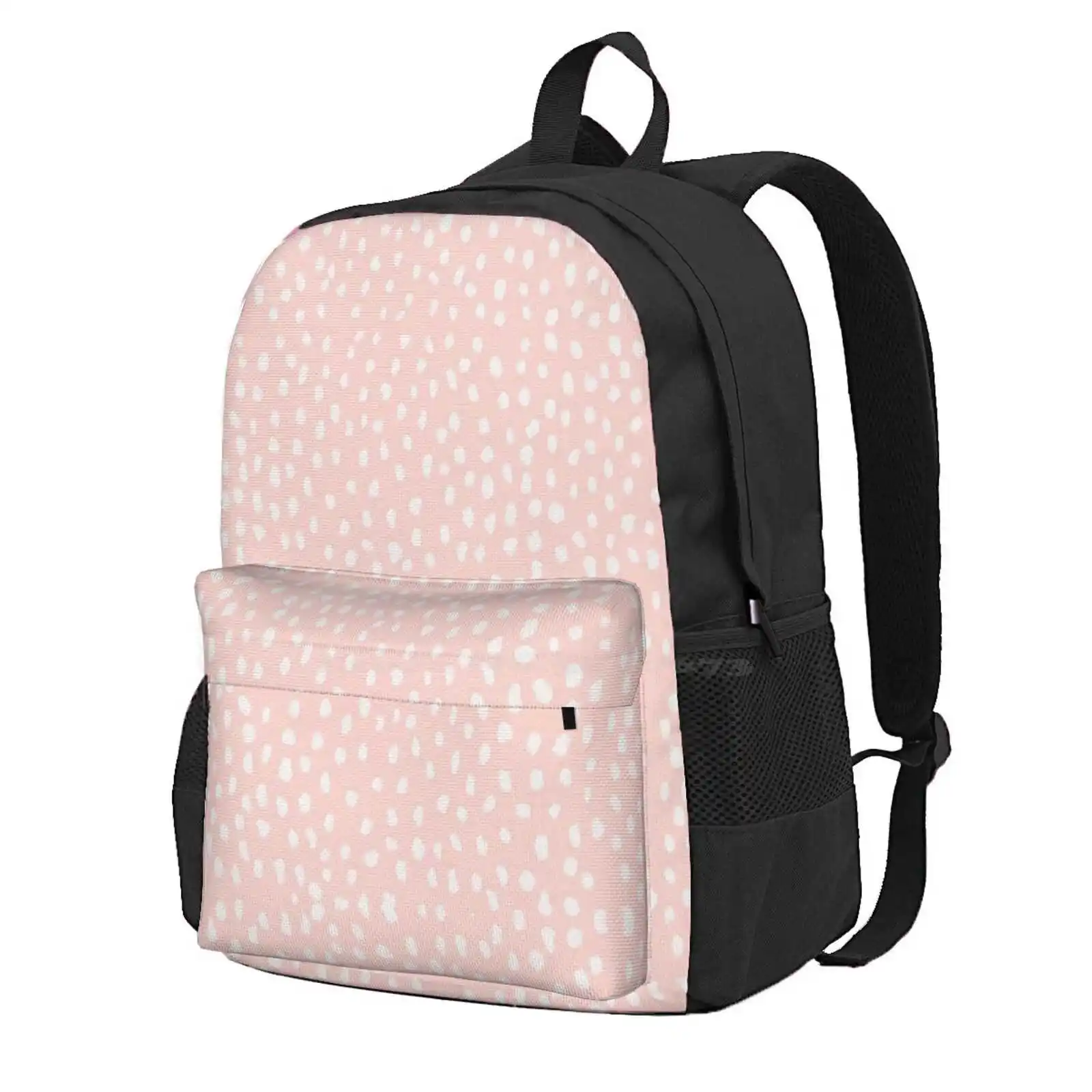 Pink Dalmatian Print Hot Sale Schoolbag Backpack Fashion Bags Dalmatian Dogs Puppy Puppies Leopard Polka Dots Pattern Cute