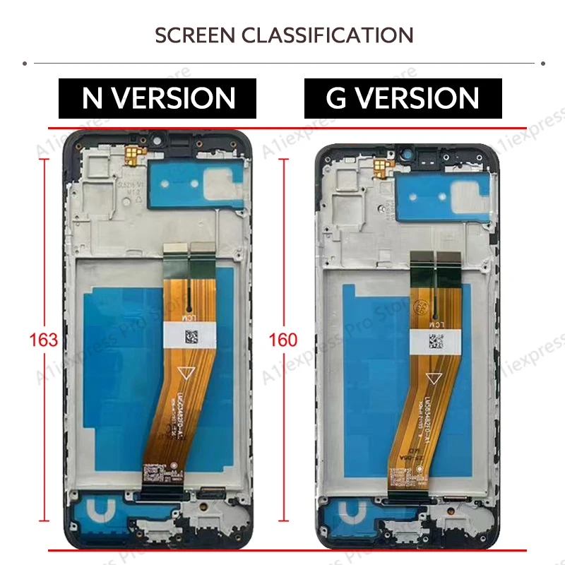 Pantalla LCD 6.5" para Samsung A03 A035, ensamblaje de pantalla táctil, repuesto 4
