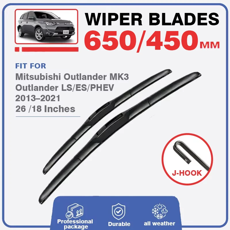 Front & Rear Wiper Blades Set For Mitsubishi Outlander 3 MK3 2013-2021 PHEV Windshield Windscreen 26\