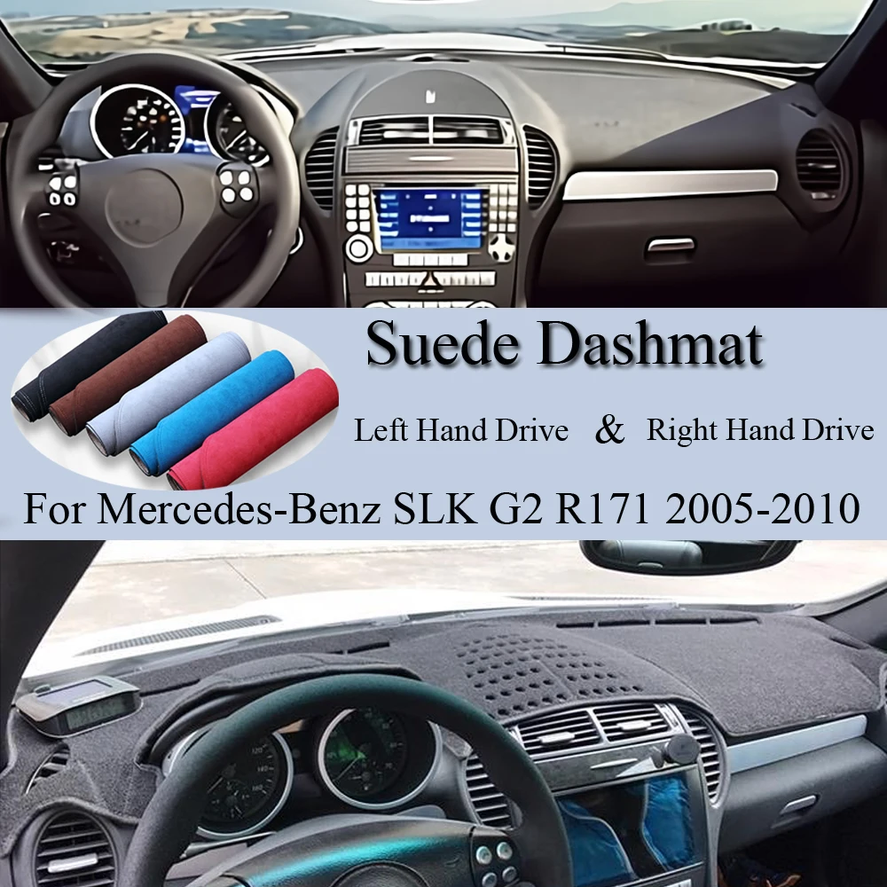 

Suede Leather Dashmat Dashboard Cover Pad Dash Mat Sunshades For Mercedes-Benz SLK Class G2 R171 200K 230K 280 300 350 2005-2010