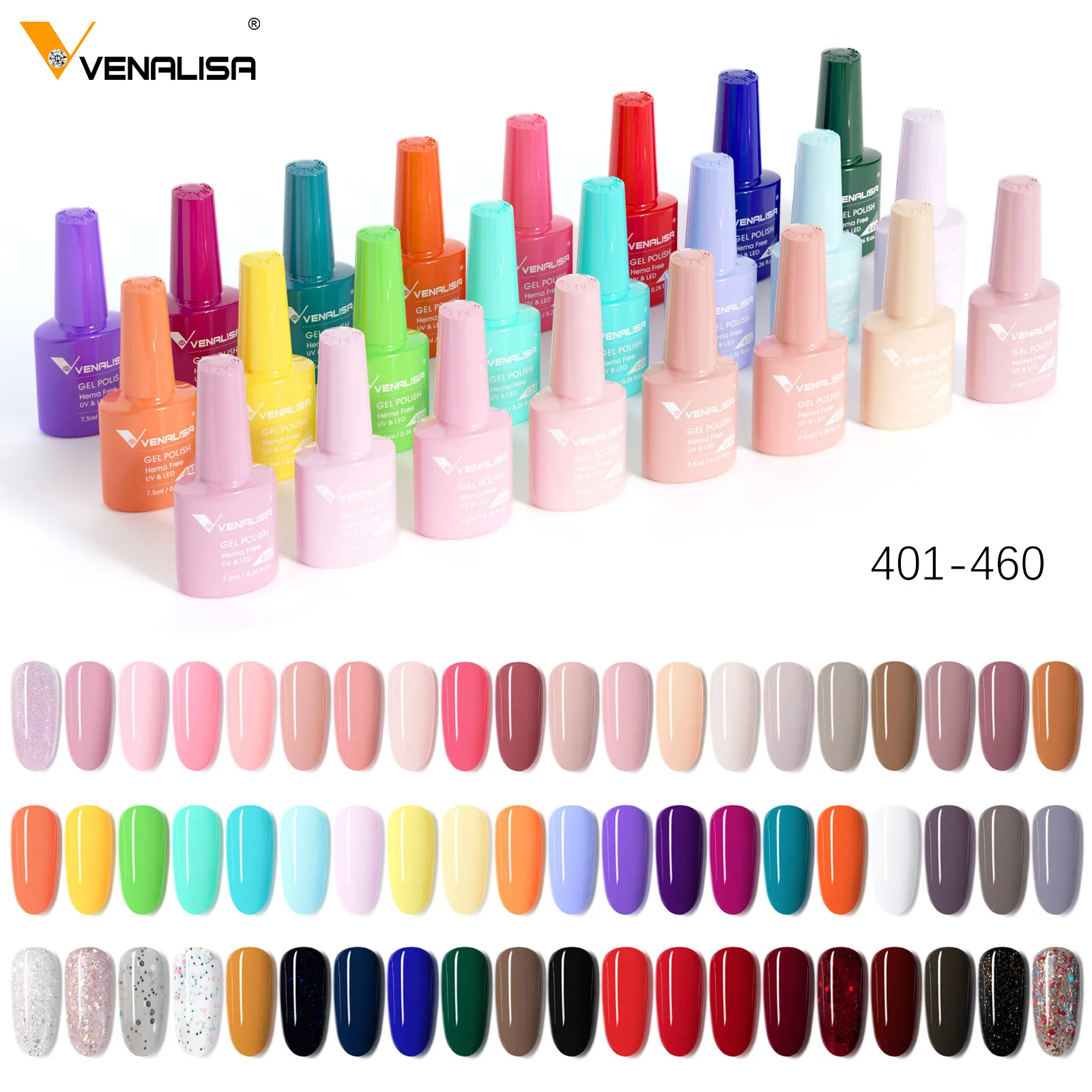 VENALISA 7.5ml Nail Gel Polish VIP4 HEMA Free TPO Free Ultra Glossy Diamond Top Semi Permanent Soak off UV LED Nail Gel Lacquer