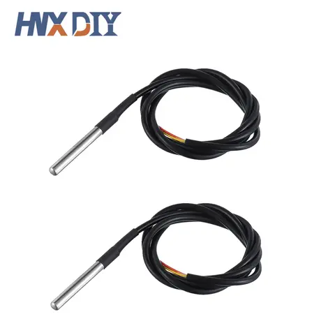 5/10 pcs DS18b20 temperature probe temperature sensor 1M 2M 3M DS1820 Stainless steel package Waterproof 18B20 100cm/200cm/300cm