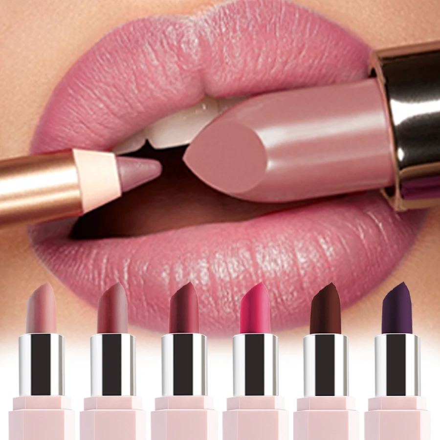 21 Farben Matte Samt-Lippenstifte Wasserfester Langanhaltender Lipgloss Glatter Matter Lippenfarbe-Make-up für Geschenke Lip Tints Kosmetik