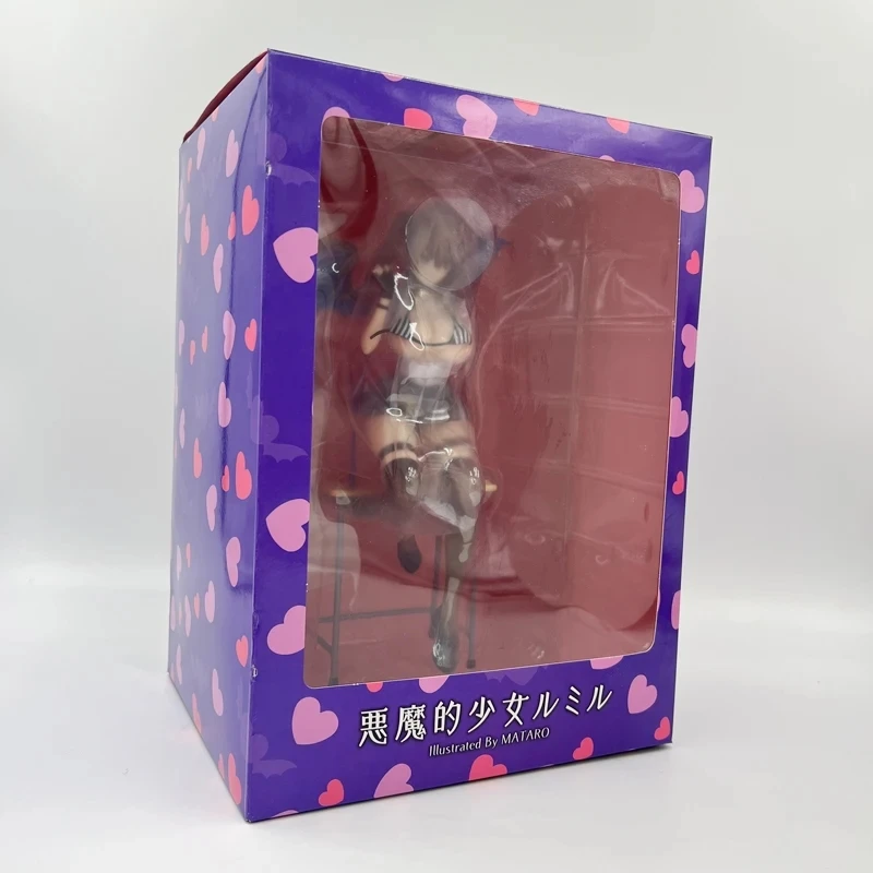 23 CM Nativo Rosa Gatto Diavolo ragazza Lumiru Con Scrivania Ragazza Anime Figura Action PVC Modello Collezione Statua Giocattoli Per Adulti Bambola