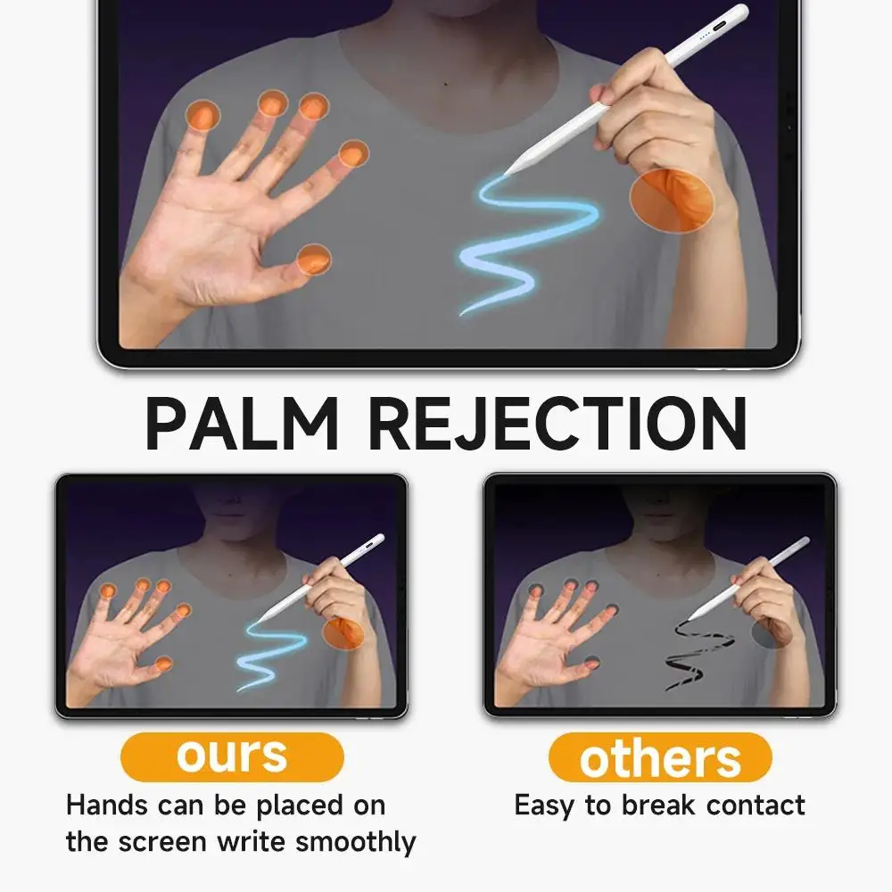 For iPad 10 iPad Pro 11 1-4 Pro 12.9 3-6 air 3 4 5 mini 5 6 For Apple Pencil Stylus Pen iOS Tablet Touch Pen With Power Display