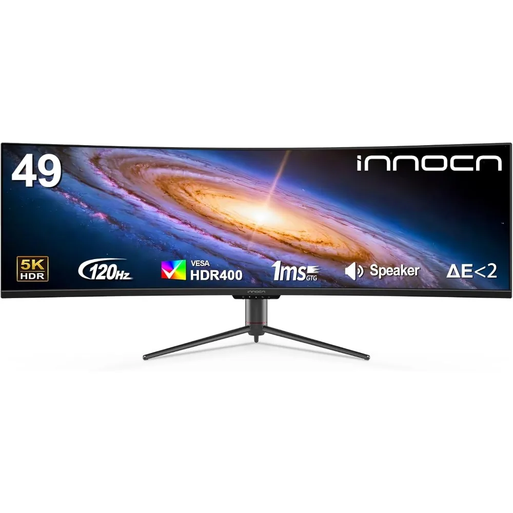 

49-дюймовый изогнутый монитор для сверхшироких игр, 120 Гц, 32:9, QHD, 5120 x 1440P, компьютерный монитор, R1800, 99% sRGB, HDR400