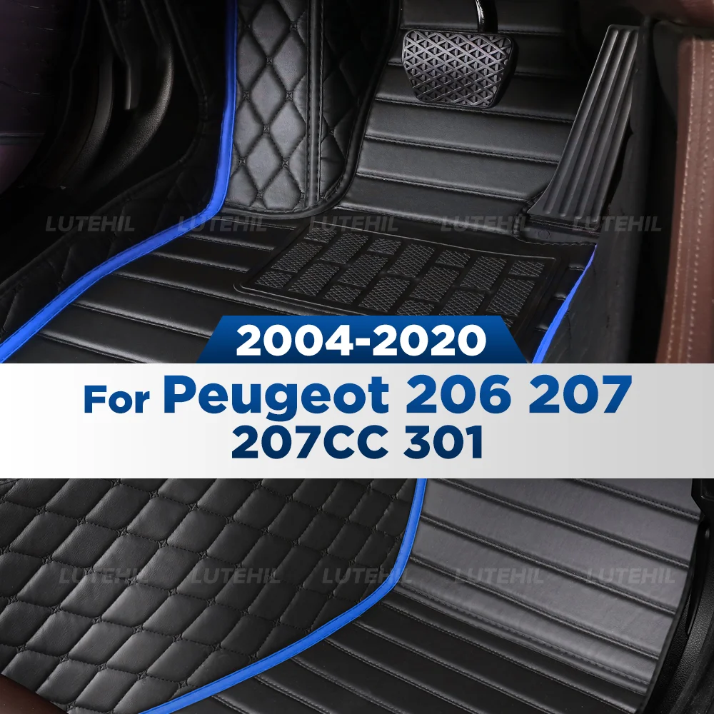 

Для Peugeot 206 207CC 301 2004-2020 19 18 17 автомобильные коврики на заказ автомобильные подушечки для ног ковер чехол аксессуары для интерьера