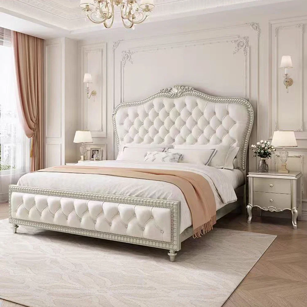 

Upholstered Lounge Floor Bedroom Beds Queen Modern Luxury 180x200cm Bed Frames Aesthetic Adults Full Size Home Bedroom Furniture