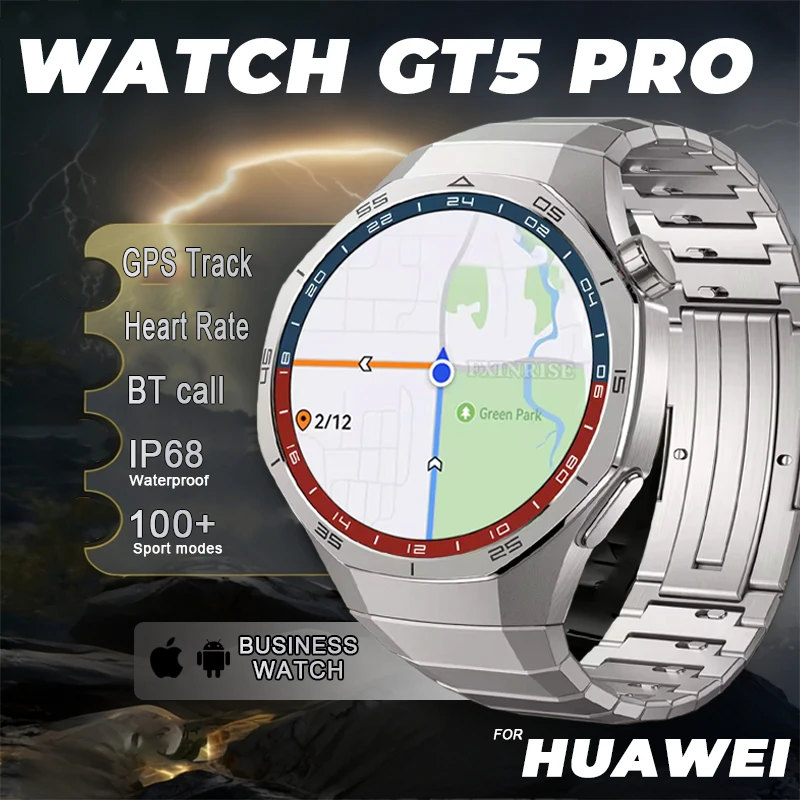 

2025 New GT5 pro Smart Watch for Men GPS Tracking Compass 360*360 AMOLED Screen NFC BT Call Waterproof Health Monitor