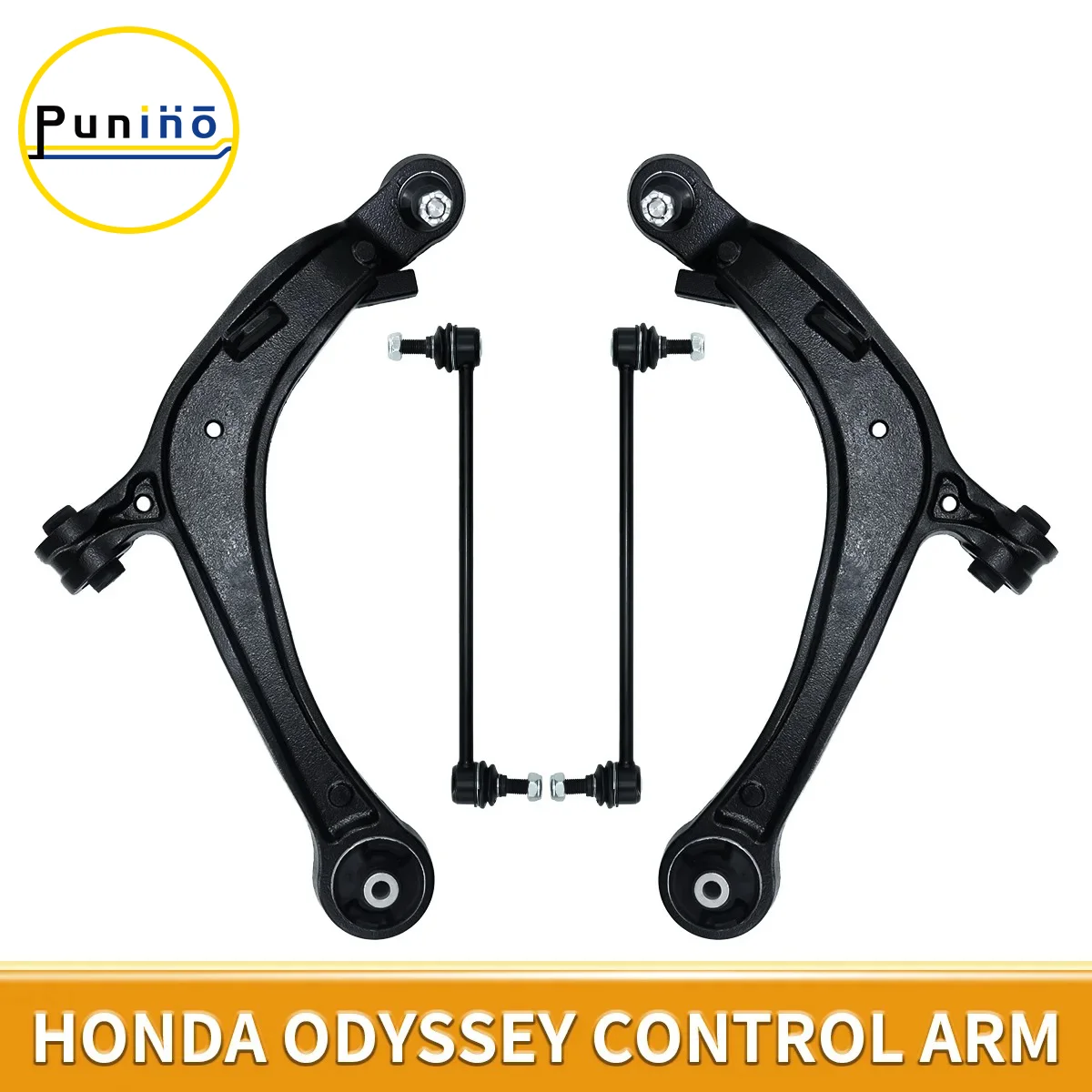 Punino 4pcs Front Lower Control Arm Suspensions Sway Bar Links Kits for Honda Odyssey 2011 2012 2013 2014-2017 51360TK8A00