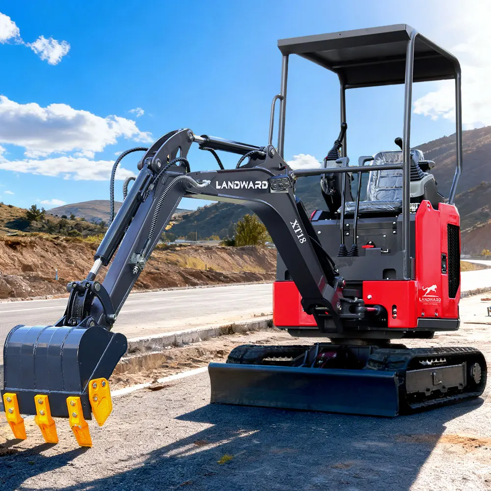 حفارة صغيرة مجنزرة مخصصة جديدة 1.8 طن حفارة صغيرة يورو 5 حفار مدمج آلات تحريك الأرض 1 طن 2 طن حفارة